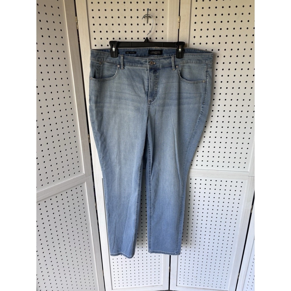 Talbots Jeans Women's 18W Light Wash Flawless Five-Pocket Slim Ankle Stretch